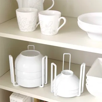 

Houmaid Creative Tableware Storage Draining Rack Kitchen Organization Shelves Black White Disk And Bowl Floor Type Holders
