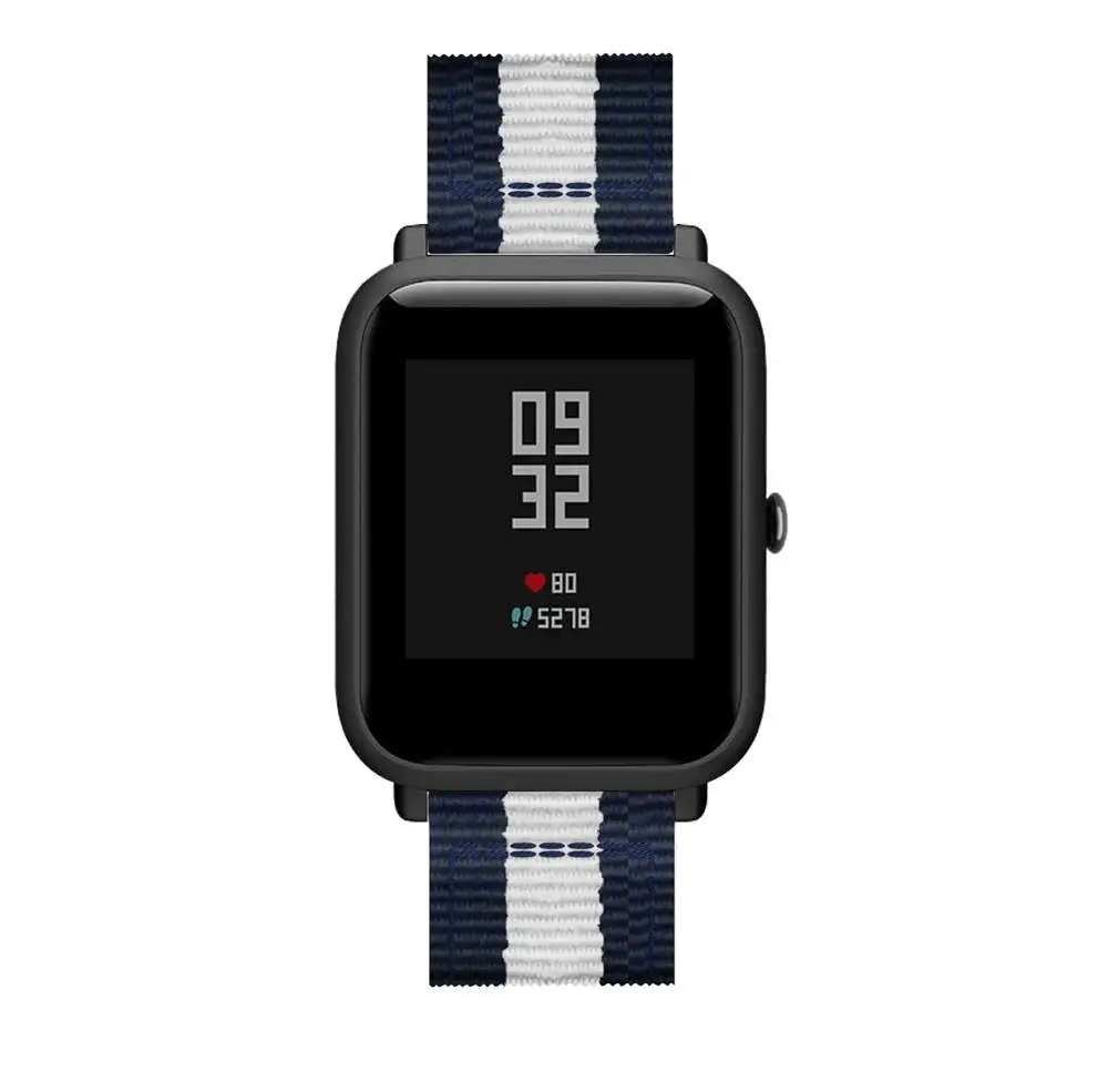 Нейлоновый ремешок для часов Amazfit Bip Youth для Xiaomi Huami Amazfit GTR 42 мм браслет для Huami Amazfit GTS ремешок на запястье - Цвет: C
