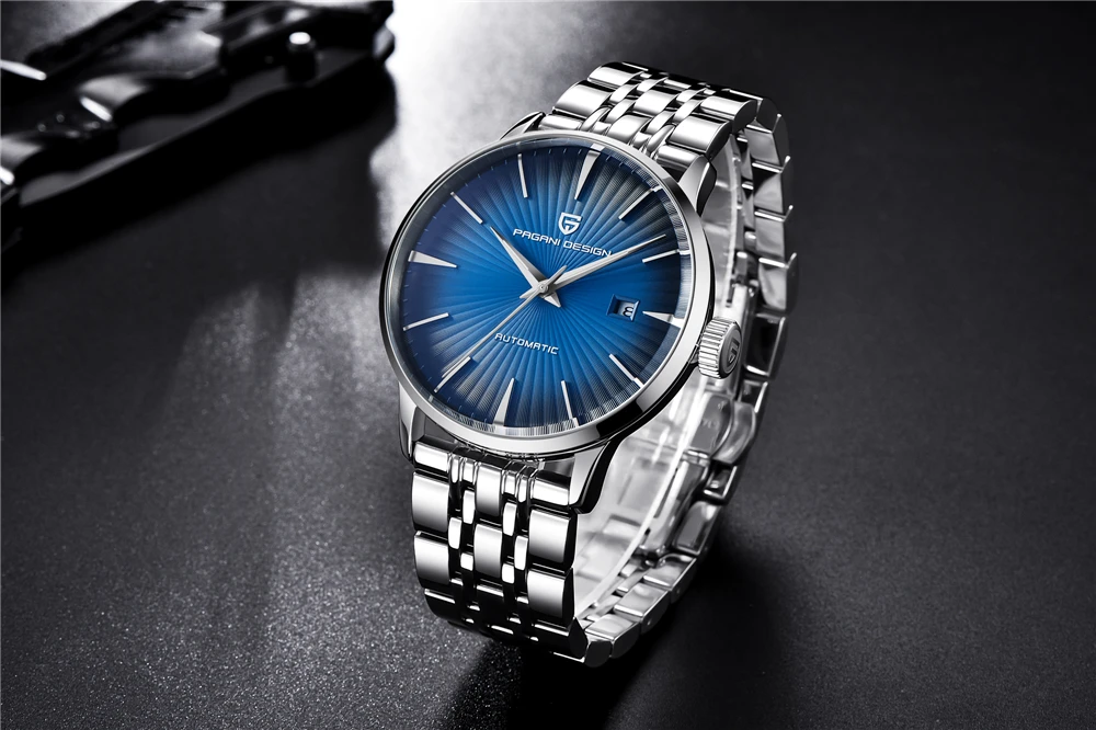PAGANI Дизайн Новый Для мужчин Классические Механические часы Водонепроницаемый 30 м из натуральной кожи бренд класса люкс автоматические