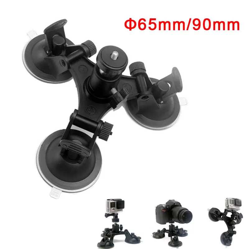 Super Tri Cup Camera Suction Mount DSLR Action Cam Camcorder Car Wall Mount Holder for GoPro