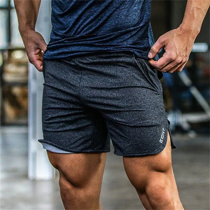 Летние Новые мужские шорты для фитнеса модные повседневные тренажерные залы Бодибилдинг тренировки мужские укороченные брюки брендовые