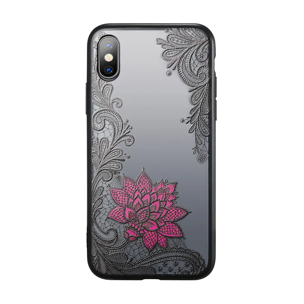 KISSCASE black rose чехол для iPhone 7/8/X/XR/6/6 S Plus чехол для iPhone 7 Plus/8 плюс/XS MAX/5 5S SE чехол/футляр/Coque/Fundas чехол на айфон 7 чехол на айфон 6 s - Цвет: Flower one