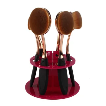 

6 Hole Oval Makeup Brush Holder Drying Rack Organizer Cosmetic Shelf Tool High Quality OutTop Fashion Jul11 MG Drop Ship