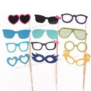 Photo Booth Props Photobooth For Wedding Birthday Party Photo Booth Props Glasses Mustache Lip On A Stick 44 Pcs/Set
