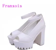 2019 women s summer shoes gauze open toe sandals platform shoes female thick heel platform high