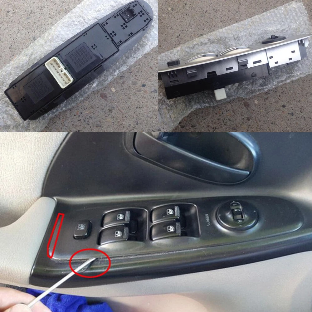 

Front Left Silver Master Control Power Window Electric Switch 93570-2D000 for Hyundai Elantra 2000-2006