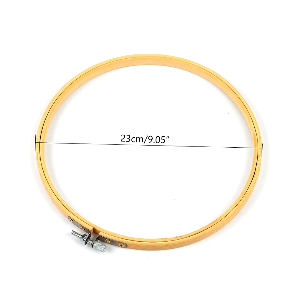 DIY Needlecraft Cross Stitch Machine 13-36CM 11Size Bamboo Frame Embroidery Hoop Ring Round Loop Hand Household Sewing Tools - Цвет: 23cm