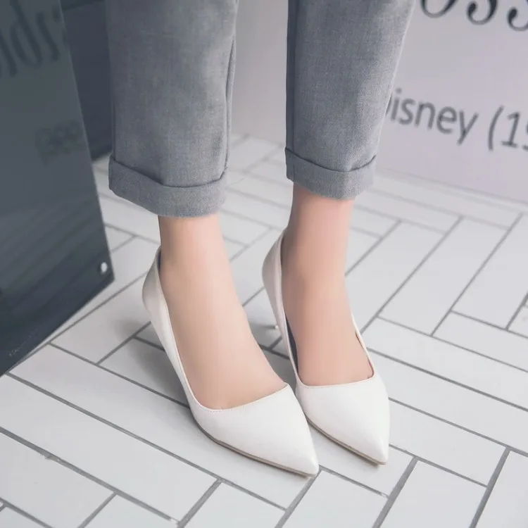 

Big Size 11 12 13 14 15 16 17 ladies high heels women shoes woman pumps Baitao pointed, shallow, thin-heeled high-heeled shoes