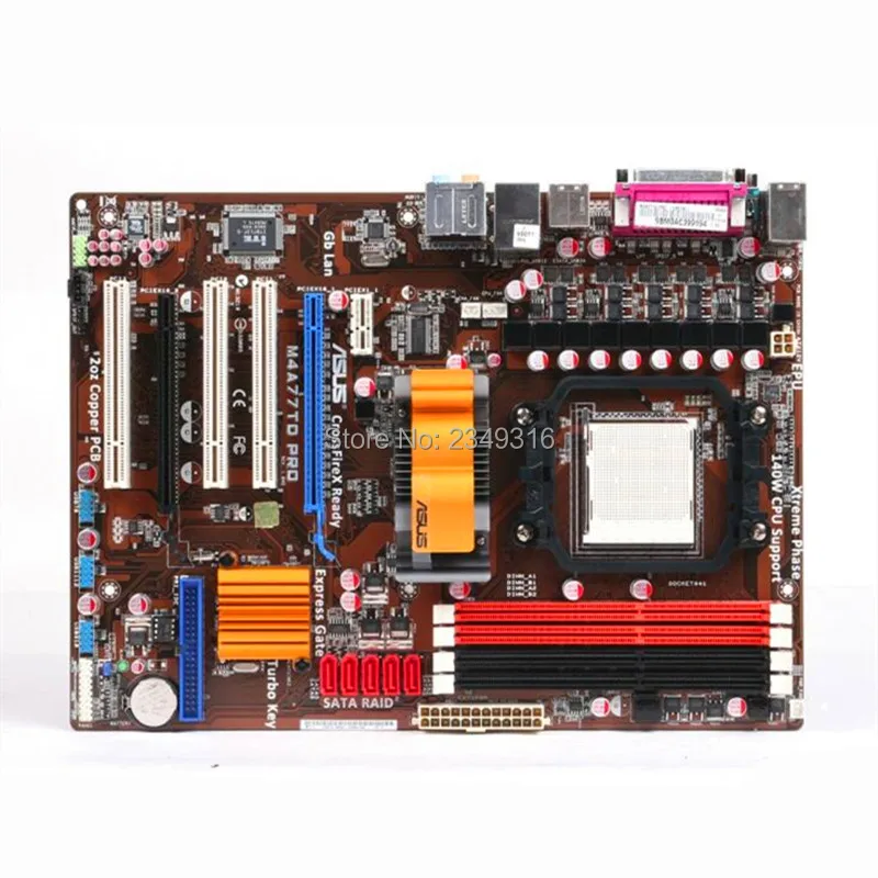 Asus M4A77TD PRO 데스크탑 마더 보드 770 소켓 소켓 AM3 DDR3 오리지널 메인 보드 사용 ...