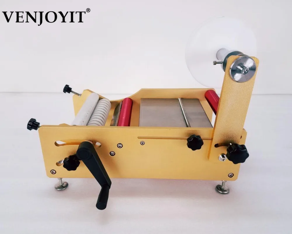 Simple Manual Handy Round Wine Bottle Adhesive Sticker label applicator for PET plastic bottle Packing Labeling Machine