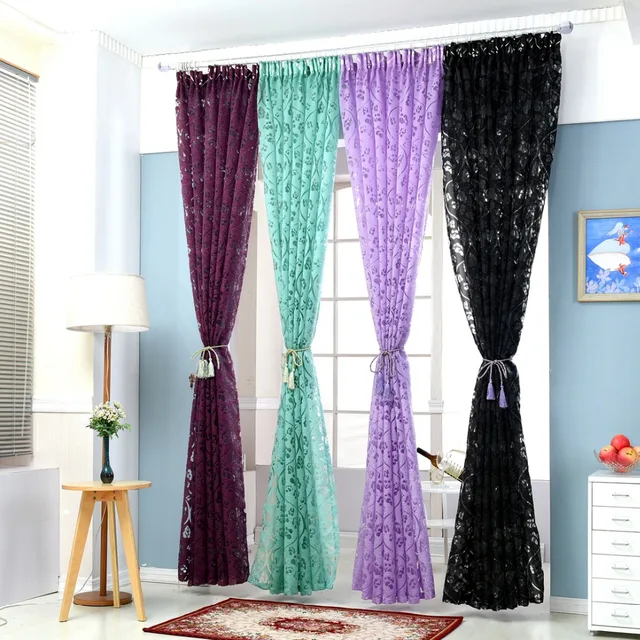Napearl Fl Colorful Curtains For Window Curtain Panel Semi Napearl Fl Colorful Curtains For Window Curtain Panel Semi Blackout Kitchen Purple Custom