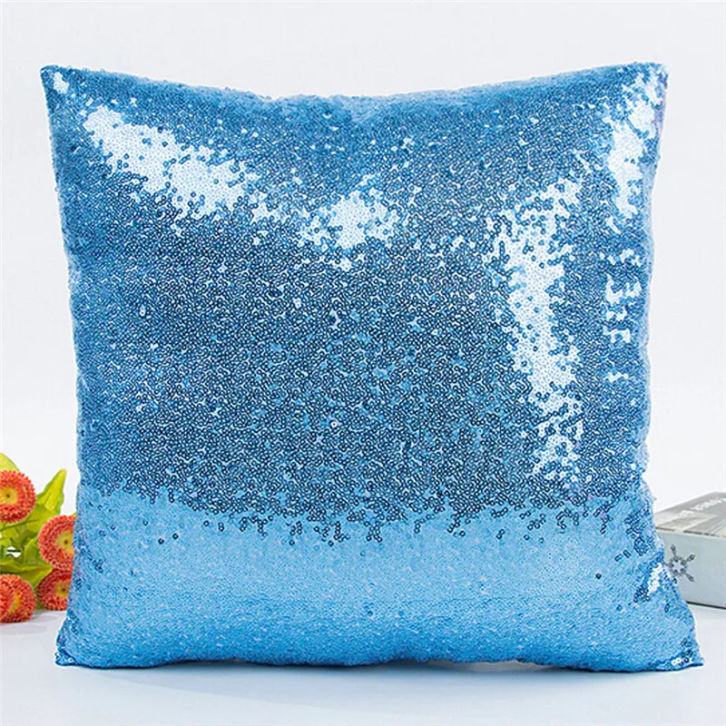 12 Solid Color Glitter Sequins Throw Pillow Case Cafe Home Cushion pillow covers paillette pillowslips quality drop ship