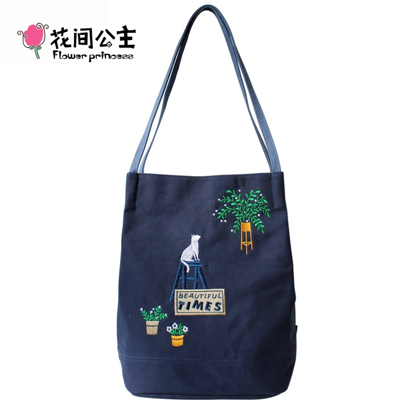 Женская Холщовая Сумка мешок с вышивкой цветами|brand handbags|handbag brandbags handbags |