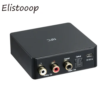 

Elistooop Wireless RCA AptX DAC Receiver 3.5mm to 2xRCA Adapter Cable Speaker NFC Stereo Bluetooth Audio Receiver Adapter