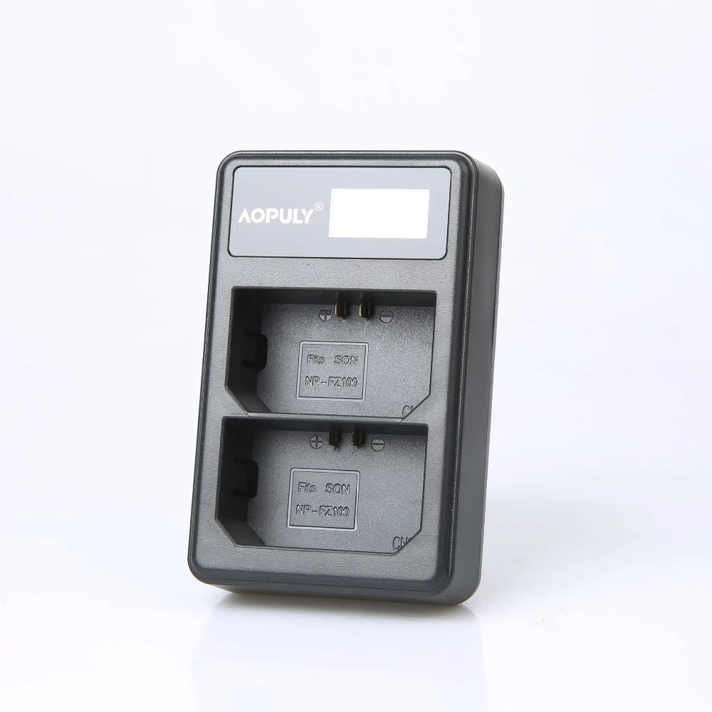 AOPULY NP-FZ100 NP FZ100 NPFZ100 camera Battery LCD Dual Charger for Sony Alpha 9 A9 9R A9R 9S A9S A7RIII A7R3 BC-QZ1 | Электроника
