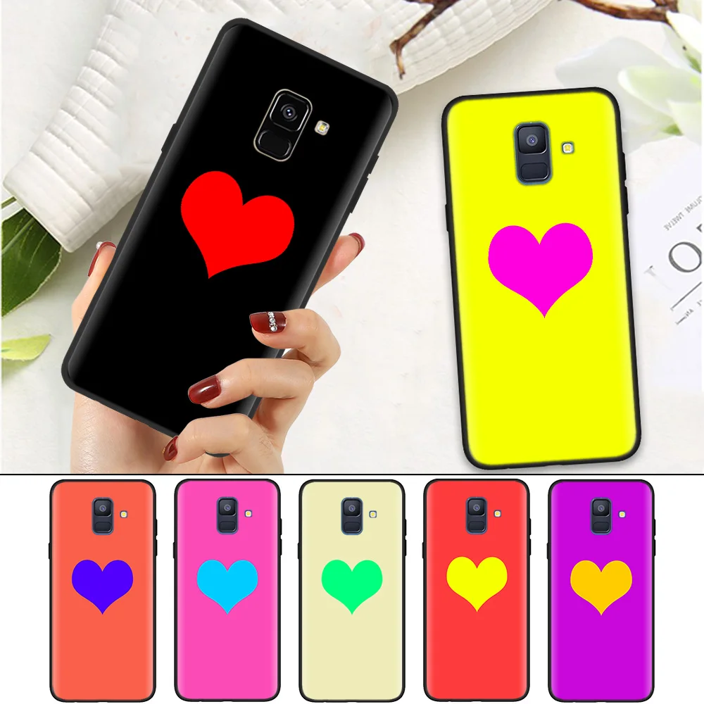 

Color Love Black Silicone Soft Case Cover for Samsung Galaxy A7 A70 A50 A40 A30 A20 A10 A8 A9 A6 2018 Plus 2018 Star A20E Core