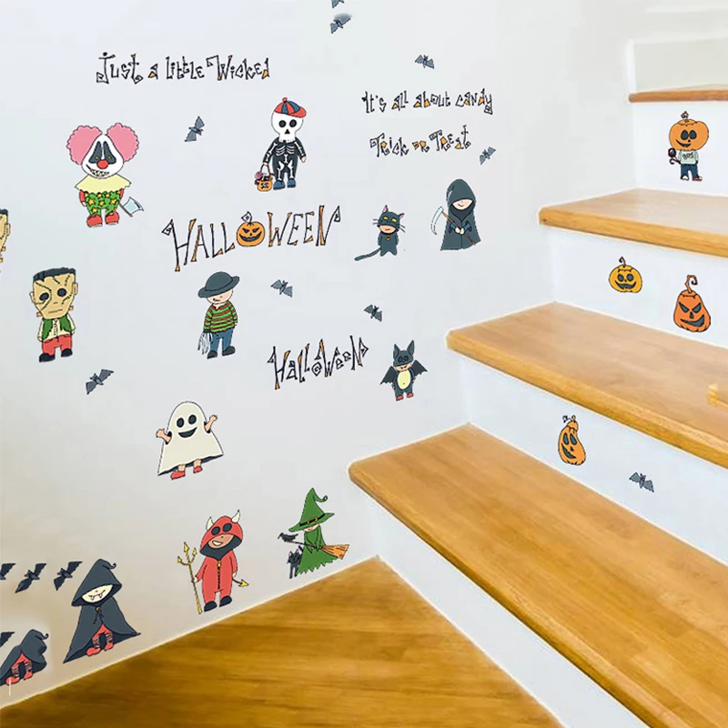 

Halloween bedroom simple small fresh wall stickers home decor living room kitchen pvc wall decals diy mural art decoration