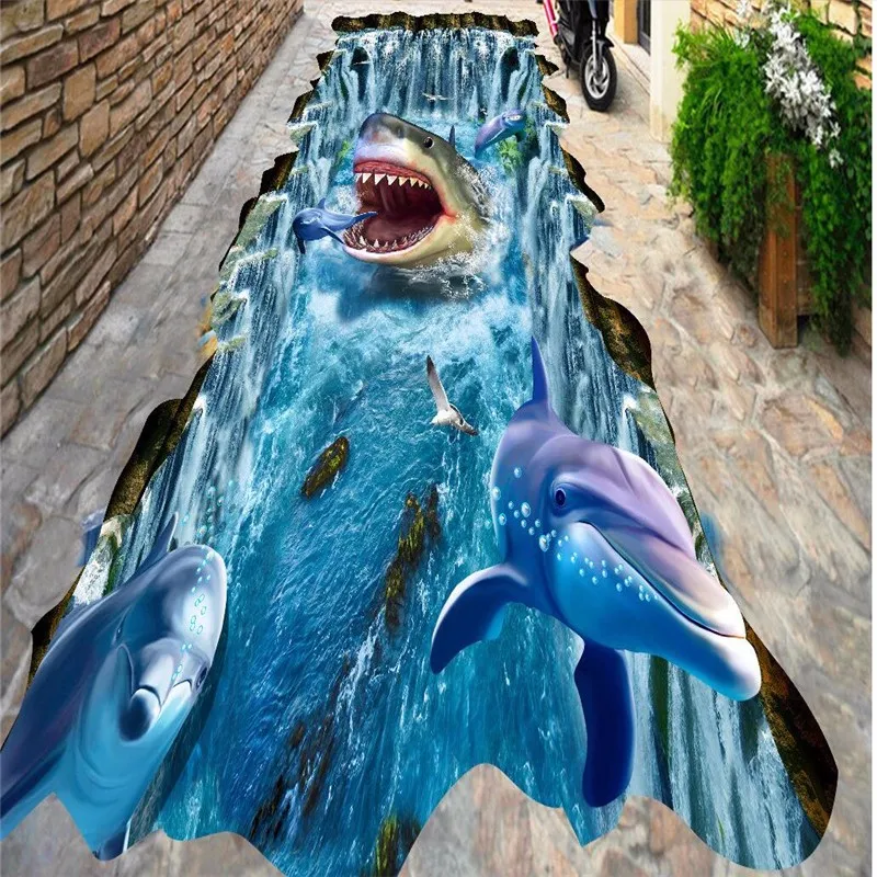 custom-Shark-Falls-Self-adhesive-papier-peint-floor-wall-paper-wallpaper-bedroom-3d-flooring-waterproof-wall (3)
