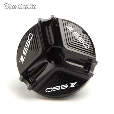 Black Для KAWASAKI Z650- Мотоцикл с ЧПУ алюминиевый двигатель сливная пробка масла аксессуары - Цвет: Black