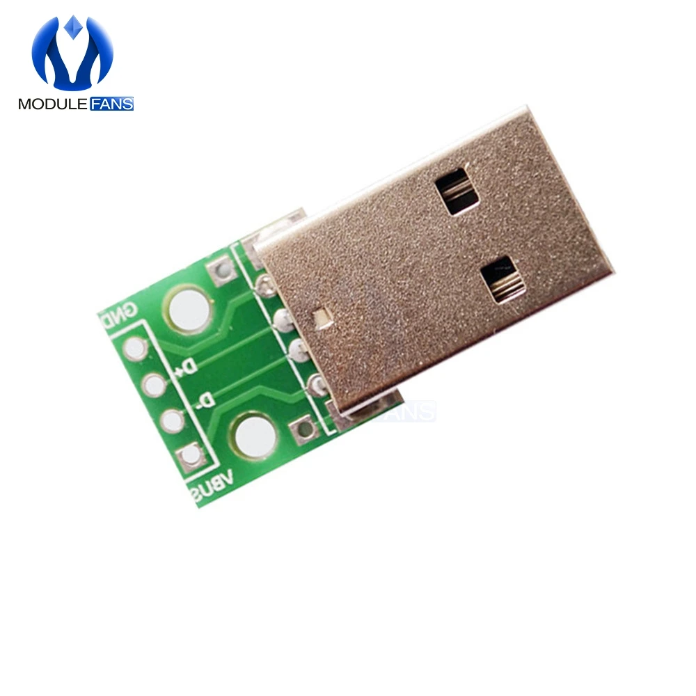 

5PCS USB to DIP Adapter Converter 4 pin for 2.54mm PCB Board Power Supply Diy Kit Electronic PCB Board Module