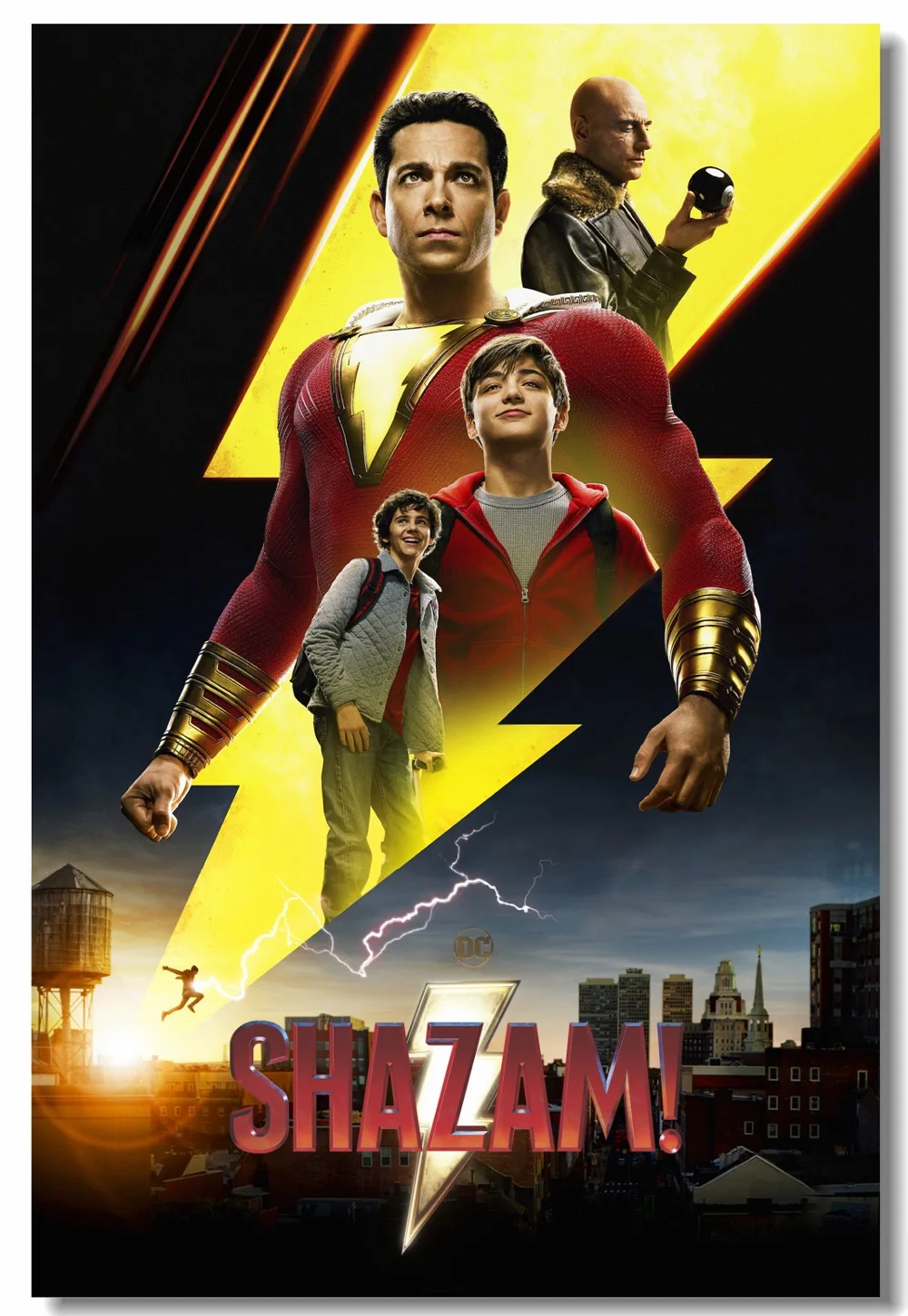 Пользовательские холст настенная роспись Закари Леви фильм Shazam плакат Billy Batson