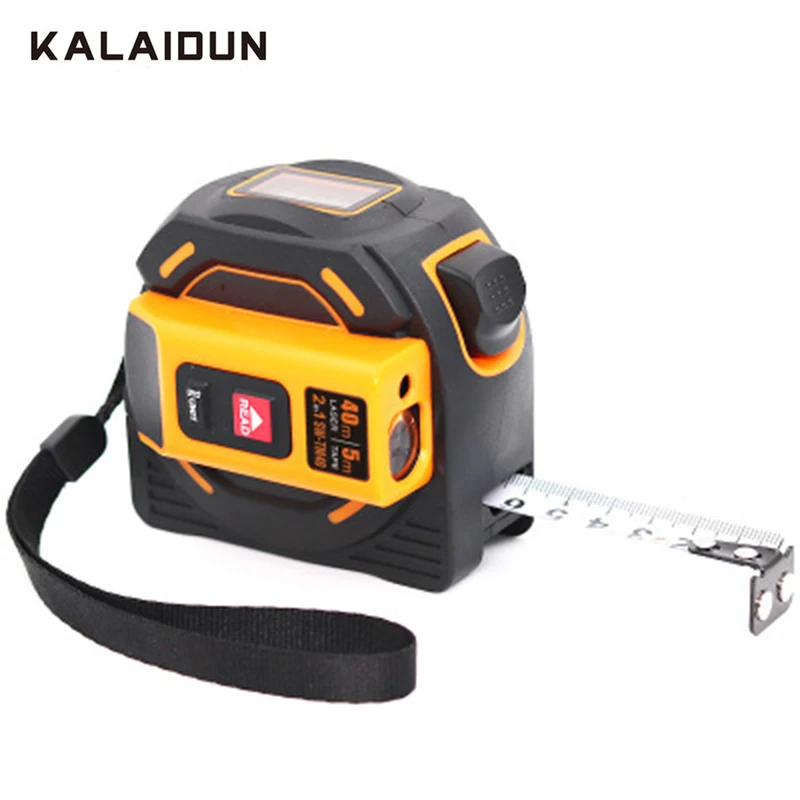 

KALAIDUN Tape Measure Laser 2in1 Laser Measure 40M/60M Tape Measure 5M LCD Digital Display Magnetic Hook Screwdriver Nylon DIY