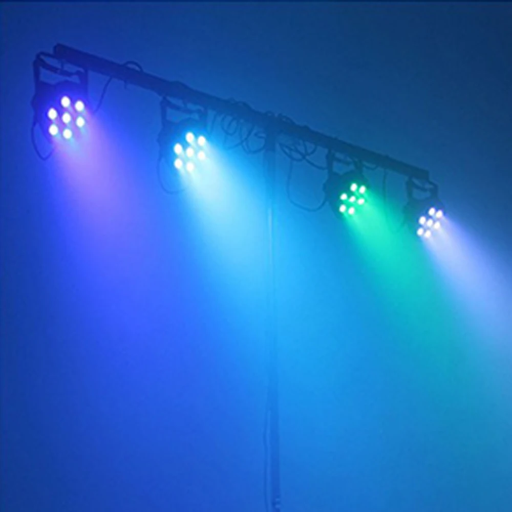 7x12 w led Par фары RGBW 4in1 без каблука par dmx512 профессиональное студийное диджейское оборудование 2 шт./лот