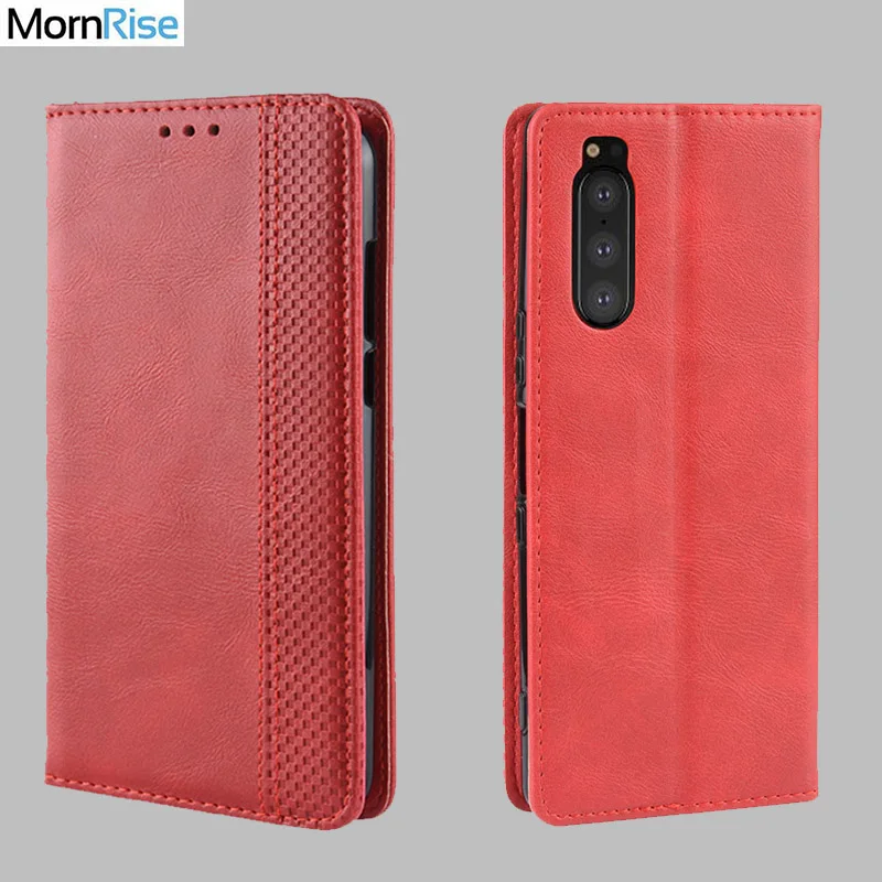 Роскошный Ретро Тонкий магнитная кожа флип-чехол для sony Xperia 2 Чехол книжка