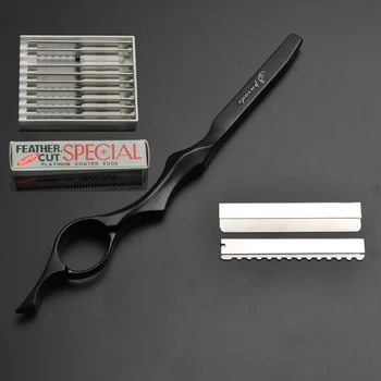 

Professional Haircutting Sharp/thin Blade Barber Razor Thin Knife Cutting Scissor Hairdresser Razor Salon Tool Equipment Kit