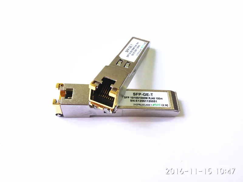 10 шт./лот волоконно оптический 1000base T медный SFP Магнитный модуль