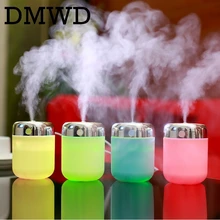 DMWD MINI Ultrasonic Humidifier Luminous Cup USB Car Aroma Diffuser Portable Mist Maker Air Purifier Colorful LED Night Light