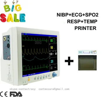 

CONTEC ICU/CCU Patient Monitor,ECG NIBP PR Spo2 Temp Resp,CMS7000,Printer,FDA,CE
