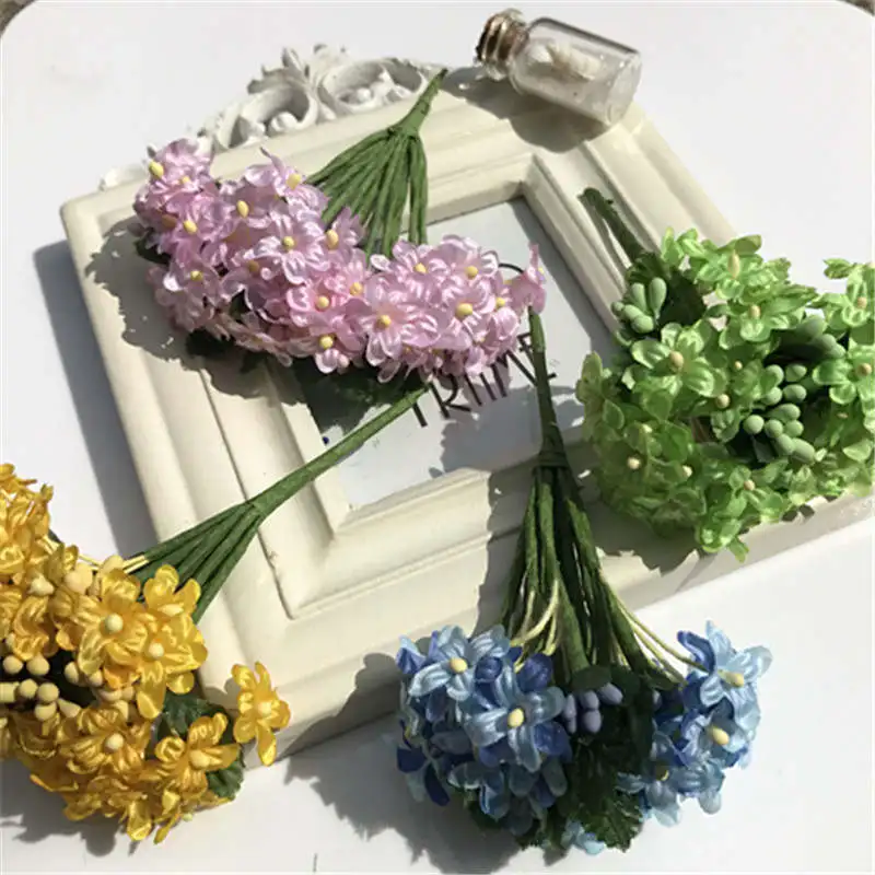 

24PCS plum fine handmade simulation flower high end wedding flower diy rosette accessories props