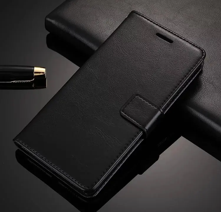 Роскошный кожаный кошелек с чехлов из термопластичного полиуретана(TPU) на телефоны для Samsung Galaxy J3, J5, J7 года A3 A5 A7 A310 A510 A710F S6 S7 Edge PLUS - Цвет: BLACK