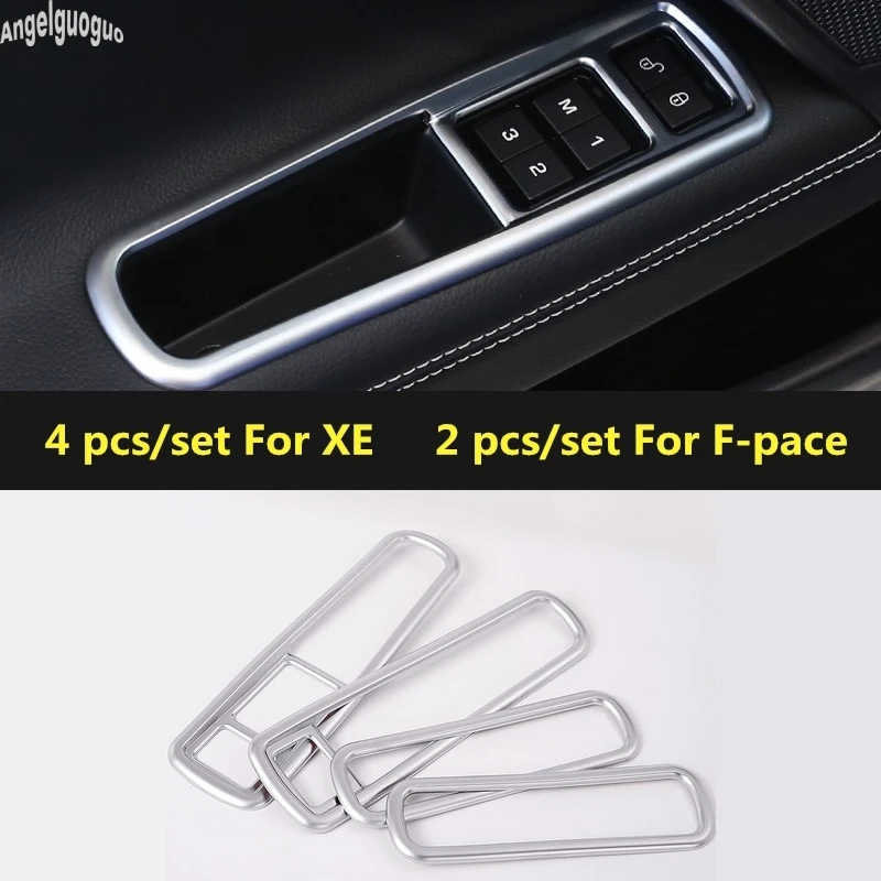 

ABS chrome/carbon style Car Inner door storage compartment Box frame trim cover rim decoration For Jaguar XE F-PACE accessories
