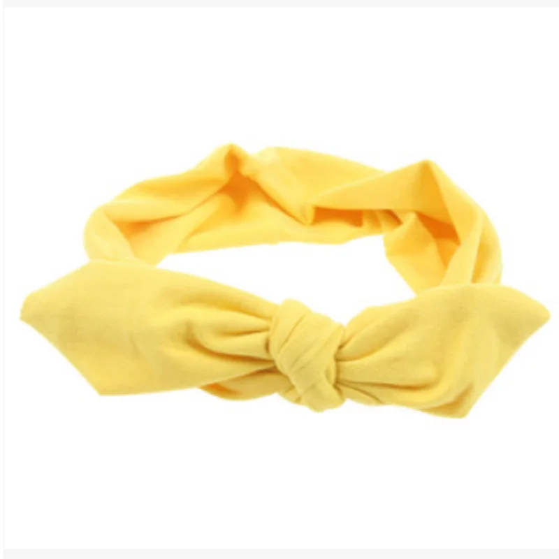 

2015 Fashion Toddler Baby Girl Chic Bunny Rabbit Bow Knot Turban Headband Infant Hair Band Headwrap Yellow Pink 1pc