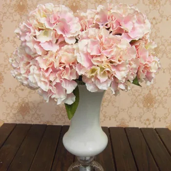 

5 Fork Heads Artificial Flowers Hydrangea Bouquet Silk Flower Real Touch Fake Flower For Diy Home Wedding Birthday Decor