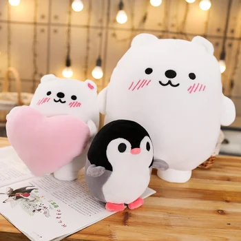 

1pc Cute Penguin Plush Doll Polar Bear Plush Toys Soft Down Cotton Version Animal Doll Kawaii Toys For Kids Children Lovely Gift