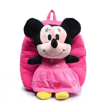 Lovely Minnie soft Plush backpack cartoon KT school bag soft plush bag school backpack baby boys