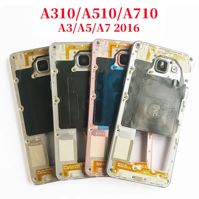 Для samsung A3 A5 A7 2016 A710F A510F A310F со средней лицевой панелью средняя рамка корпуса ЖК
