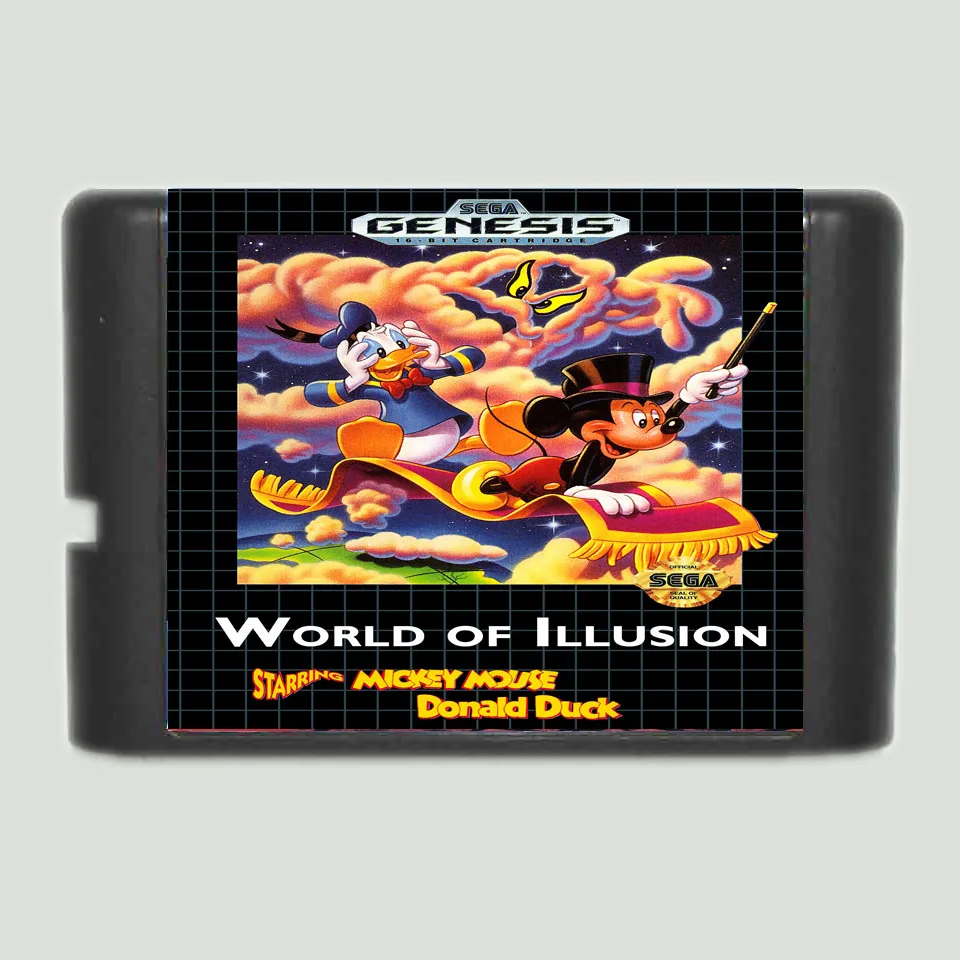 Карта игры World Of Illusion 16 бит MD для Sega Mega Drive Genesis|mega drive card|sega cardsega genesis card |