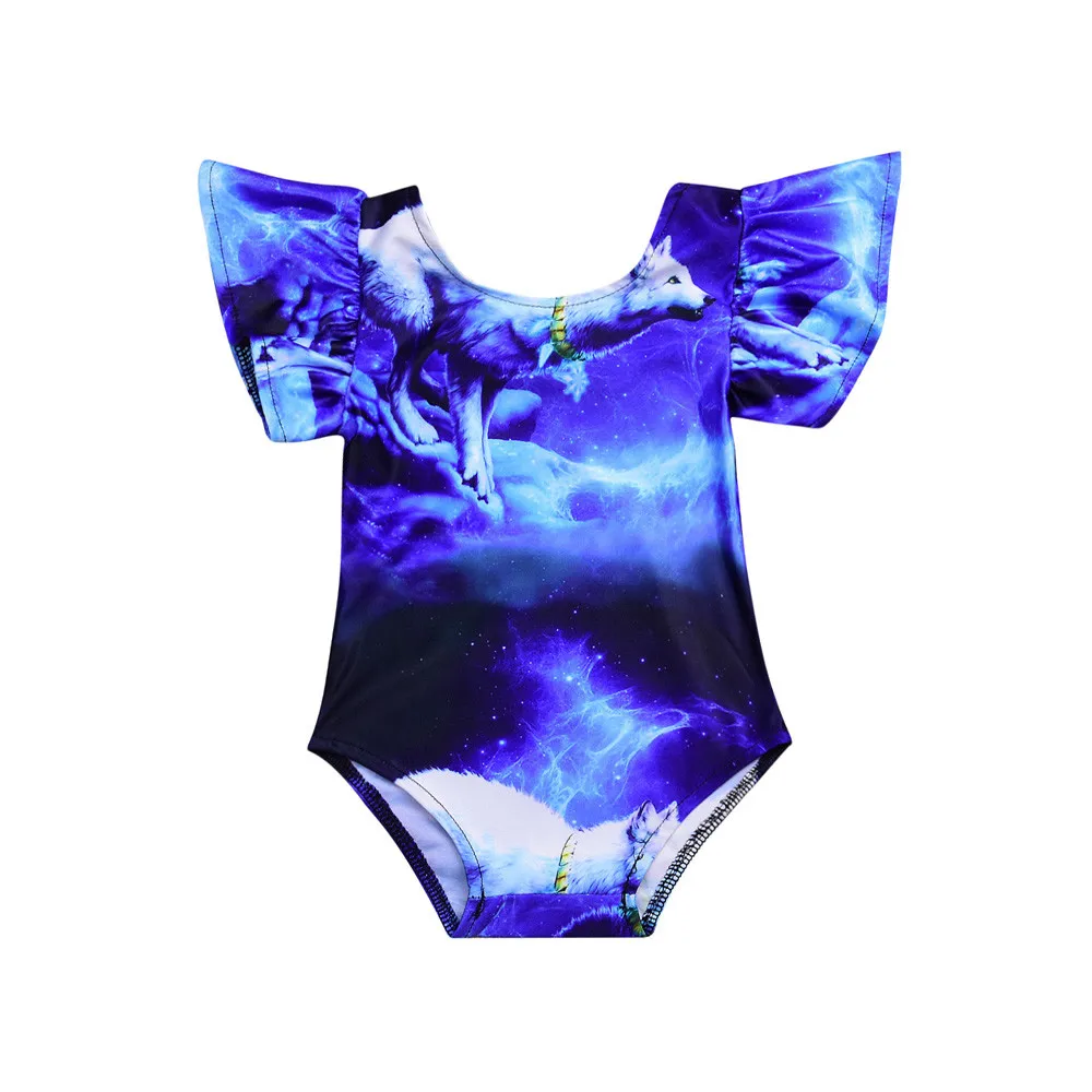 

Infant Kids Newborn Baby Summer Baby Girls 3D Printing One Piece Swimsuits Romper Bathing Outfits dropshipping