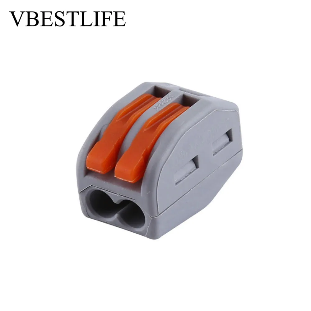 

Wago Type 20pcs/Lot Electric Cable Wire Connector Reusable Spring Lever Terminal Block Electric 2Way Cable Wire Connectors