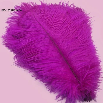 

50pcs 12-14in / 30-35cm rose red ostrich feather wedding show decorative crafts DIY accessories