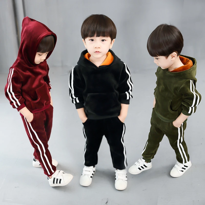 US $10.5 25% OFF|Children's Wear Autumn and Winter Models Boys Set 2018 Big Children's Korean Version of The Gold Velvet Thick Sweater Two US $10.5 25% OFF|Children's Wear Autumn and Winter Models Boys Set 2018 Big Children's Korean Version of The Gold Velvet Thick Sweater Two