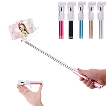 Chegada nova mini portátil wired selfie vara extensível de 155mm-700mm mini monopé para iphone5/5S/6 smartphone android