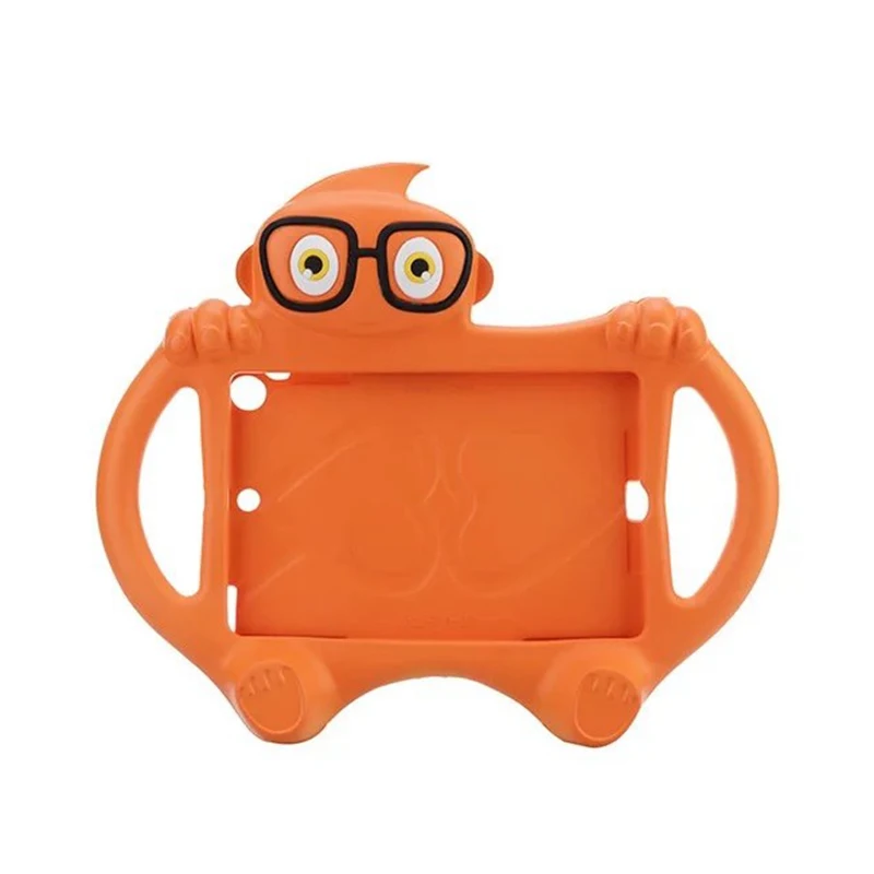 Чехол для iPad mini 1 2 3 4 EVA пены ударопрочный Детский милый мультфильм 3D ручной Стенд планшет чехол для iPad mini 1/2/3/4 чехол - Цвет: Оранжевый