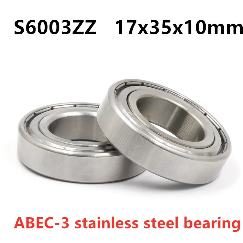 

20pcs S6003ZZ 17x35x10 stainless steel 440C shielded deep groove ball bearing S6003-2Z 6003 17*35*10 mm