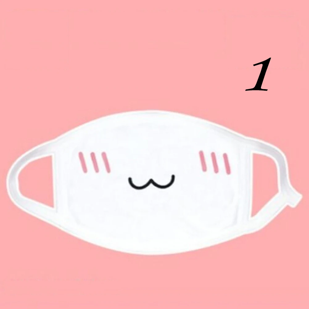 1 шт. Kawaii маска от пыли Kpop хлопковая маска для губ милый аниме мультфильм рот маффле маска смайлик маски Kpop