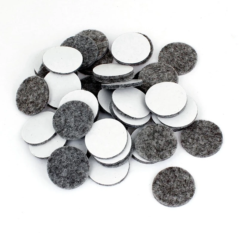 

50Pcs Round Shaped Table Chair Furniture Leg Felt Mat Pad Gray